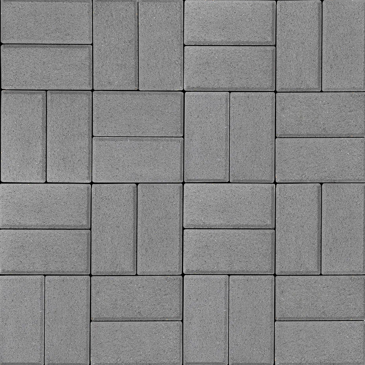 Тротуарная плитка Брусчатка 50 200х100 серый