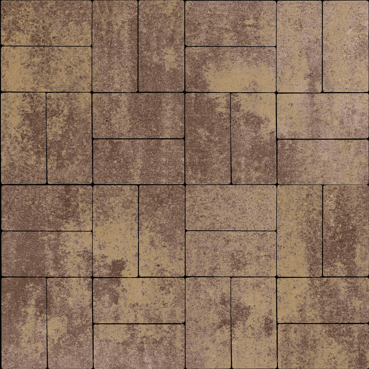 Тротуарная плитка Брусчатка 40 200х100 Сибирский кедр